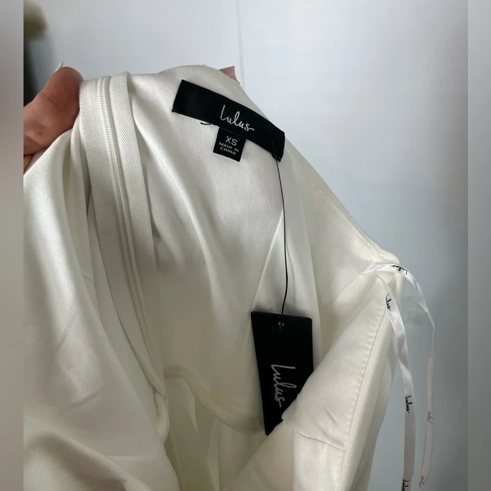 Lulus White One Shoulder Dress - Picture 6 of 7